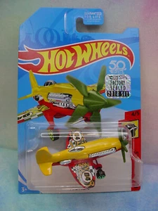 2018 Hot Wheels MAD PROPZ ✈️Yellow/red plane;green 5s✰US 50✰ DAREDEVILS✰Factory - Picture 1 of 3