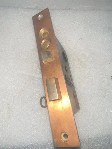 Antique Sargent  Brass Faceplate Entry Mortise Lock Cover