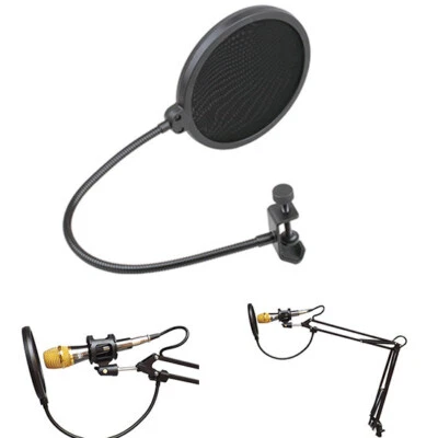 CHONGYTTUO Double Layer Studio Microphone Wind Screen Mask 13cm Screen Internal Diameter