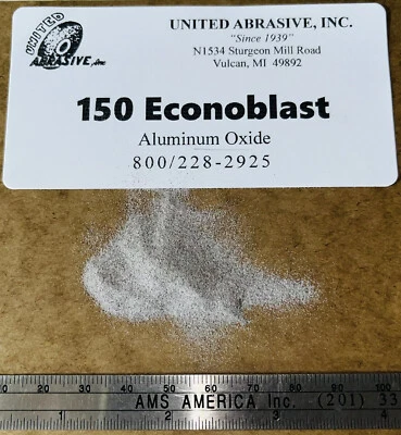 UNITED ABRASIVE INCORPORATED Aluminum Oxide: 4 lb 150 Grit Blast Cabinet Media Etching Powder Compound Tough