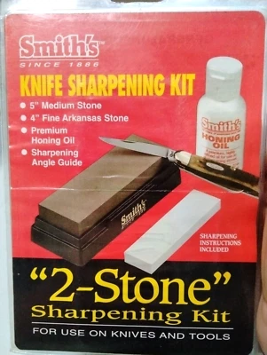 Kit de afiação de facas e ferramentas Smith's 2 pedras SK2 - Imagem 1 de 4