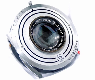 Meyer Doppel Anastigmat Helioplan 4.5/105mm on PRONTOR-S Shutter 6x9 coverage - Image 1 of 4