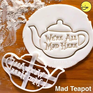 We're All Mad Here Teapot cookie cutter | Alice's Adventures in Wonderland party - Picture 1 of 6