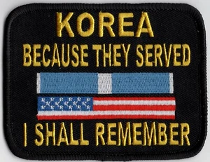 Patch motociclista ricamata militare Corea Perché hanno servito ricorderò - Foto 1 di 1