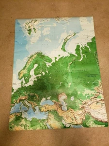 Union of Sovereign States, Russia, Eastern Europe Map Of The World 53" x 39 1/2" - Picture 1 of 14