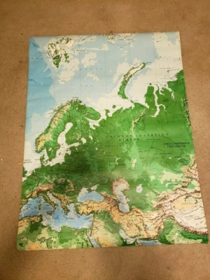 Union of Sovereign States, Russia, Eastern Europe Map Of The World 53" x 39 1/2" - Image 1 of 4