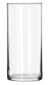 Libbey Cylinder Vase 7-1/2-Inch Clear w gold rim Set of 2