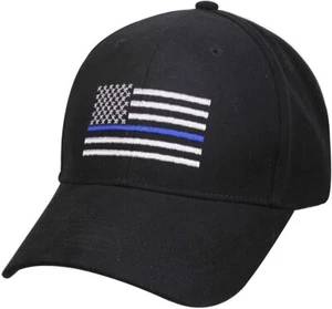 Police Thin Blue Line Flag Cap Low Profile Hat Baseball Support Law Enforcement - Picture 1 of 9