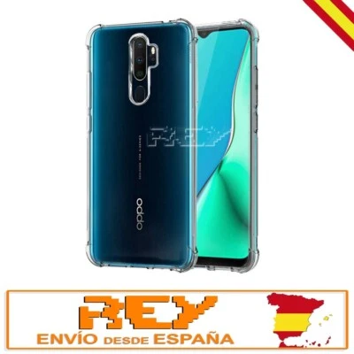 ELECTRÓNICA REY® Funda Silicona AntiShock para OPPO A9 2020 - OPPO A5 2020 Transparente s1180