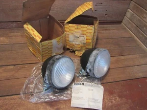 Vintage Pair BOSCH Round Fog Lights - JEEP VW FORD CHEVROLET CHRYSLER! - Picture 1 of 7