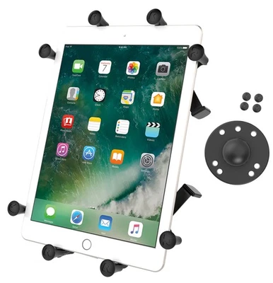 RAM X-Grip Holder w/ Round Base and 1" Ball for 10" Tablets - Fits iPad and More - Image 1 of 2