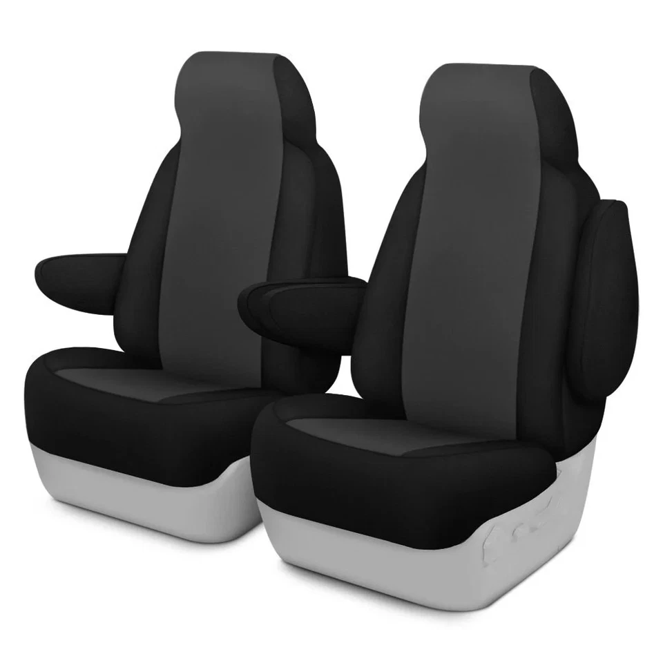 For Saturn LW2 00 Neosupreme 1st Row Charcoal w Black Custom Seat Covers Foto 1 de 2