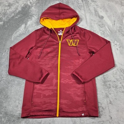 Chaqueta Washington Commanders Para Hombre Pequeña Bordeos Cremallera Completa Polar Con Capucha Fanáticos Foto 1 de 4