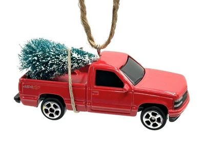🎄Maisto Chevy 454 SS Camioneta Hecha a Mano Árbol de Navidad Adorno con Mini Árbol Foto 1 de 4