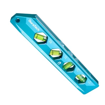 DURATECH 8" Nivel de Torpedo Magnético Cuerpo de Aleación de Aluminio SAE Métrico 0°-90° Burbujas Foto 1 de 4