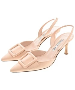 MANOLO BLAHNIK Pumps Women's Size 37.5 Pink Leather - Picture 1 of 10