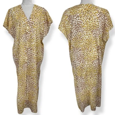 Maxi Vestido Boho The Company Store Talla L Amarillo Ligero Caftán Caftán Boho Foto 1 de 4