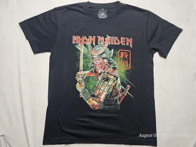 Banda de Rock Iron Maiden Senjutsu Asiática Talla XL Negra Estampado Delantero y Trasero Foto 1 de 4