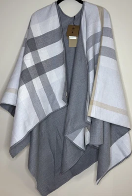 Capa de lana BURBERRY NUEVA CON ETIQUETAS Charlotte reversible a cuadros lisos Foto 1 de 4