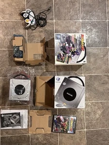 Nintendo Gamecube Platinum System Mario Kart Double Dash Bundle W/ Manuals Rare - Picture 1 of 22