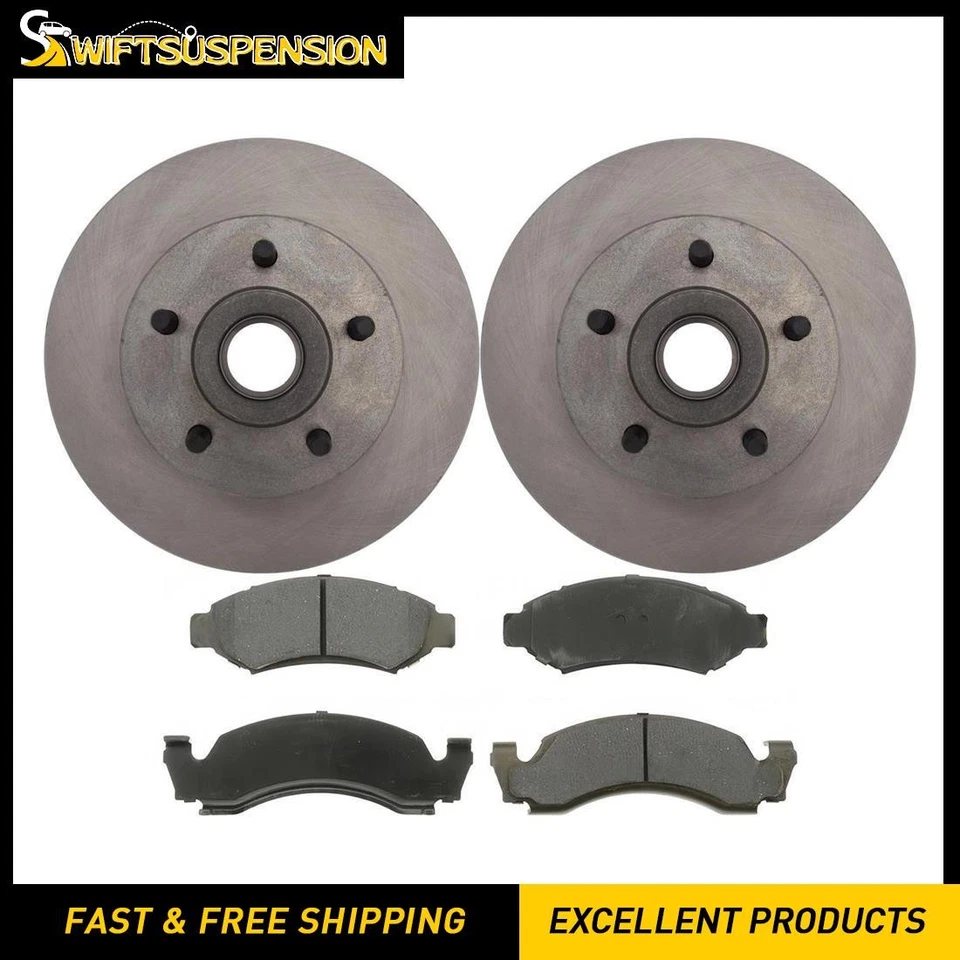 Rotores de disco delanteros y pastillas de freno para Ford Gran Torino Ranchero Torino 1974 4,1 L Foto 1 de 4