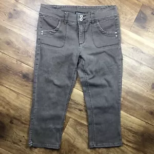 Pantalones de mezclilla recortados marrones talla 12 Z Cavaricci para mujer - Imagen 1 de 9