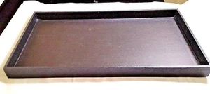 1" HIGH WOODEN JEWELRY TRAY LEATHERETTE COVERED DISPLAY TRAY - Picture 1 of 3