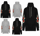 Women Embroidered Hooded Hoodie Floral Print Sweatshirt Ladies Jumper Top 8-28
