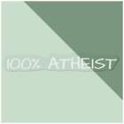 '100% Atheist' Static Window Clings / Stickers (WC038203)