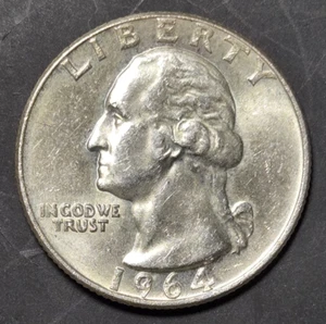 1964 washington silver quarter no mint mark circulated (#16) - Picture 1 of 3