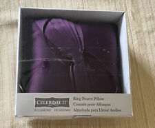 Satin Ring Bearer Pillow Purple in Box