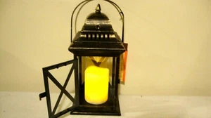 led candle Lantern in Black - battery operated - Picture 1 of 8