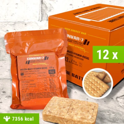 (19,97€/kg) 12 x CONVAR-7 High Energy Bar - Multi Vitamin 125g Compact Food