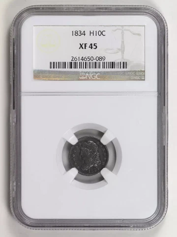 1834 P Capped Bust Half Dimes NGC XF-45 Cover
