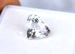 3.68 Carat Heart Shaped Colorless Aquamarine -- Goshenite - Picture 1 of 4