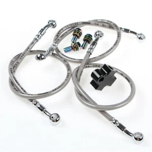 Hydraulic Brake Hose Line & T Connector Adapter For Motorcycle Dirt Pit Bike ATV - Picture 1 of 8