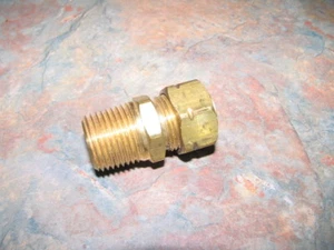 5/8"OD X 1/2" MIP LEAD FREE COMPRESSION MALE ADAPTER BRASS COMPRESSION FITTING - Picture 1 of 4