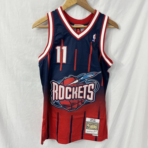 Mitchell Ness Swingman Jersey Houston Rockets Yao Ming 2002 NBA Fadeaway Small Cover