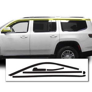 Fits Jeep Wagoneer 2022-2025 Side Window Chrome Delete Decal Blackout Vinyl Trim - Picture 1 of 6