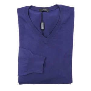 Cruciani Night Blue Soft Knit Extrafine Cotton Sweater S (Eu 48) NWT - Picture 1 of 5