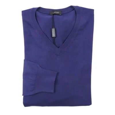 Suéter Cruciani Noche Azul Tejido Suave Algodón Extrafino S (UE 48) NUEVO CON ETIQUETAS Foto 1 de 4