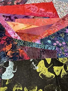 Lot 16 Mostly Batik Fabric All Different Assorted Approx 18" x 22" Fat Quarters - Picture 1 of 20