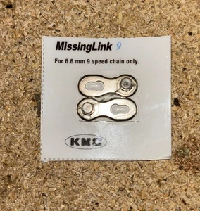 KMC MissingLink 9 Chain Connecting Link 9-Speed - Silver, (1) Only - Picture 1 of 1