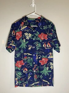 Polo Ralph Lauren Button Up Herren MEDIUM Hawaii Tiki Seersucker Camp Hemd - Bild 1 von 4