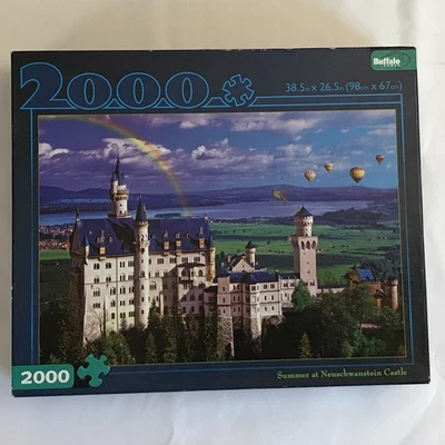 Buffalo Games Summer at Neuschwanstein Castle 2000 Piece Jigsaw Puzzle COMPLETE - Image 1 of 4