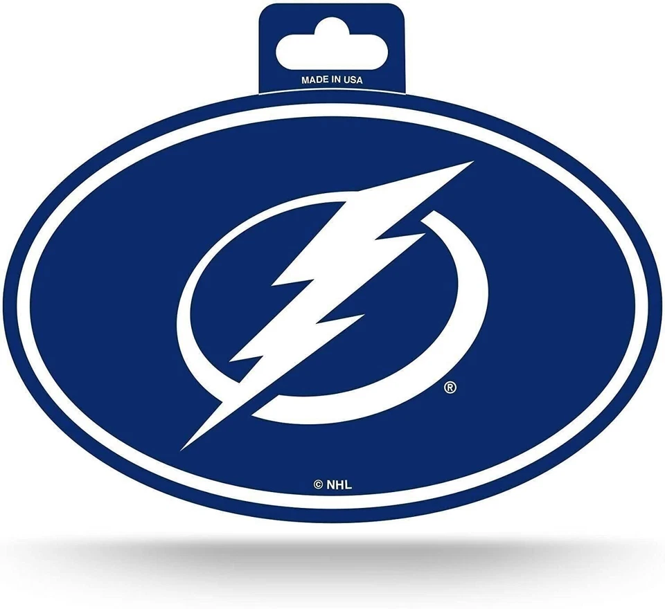 坦帕湾闪电彩色团队标志椭圆形贴纸贴花,3.75x5.75 英寸,全... — 第 1/1 张图片