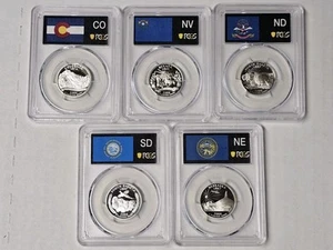 2006-S Silver State Quarter Set ( 5 Coins) PCGS PR70 DCAM-State Flag - Picture 1 of 7