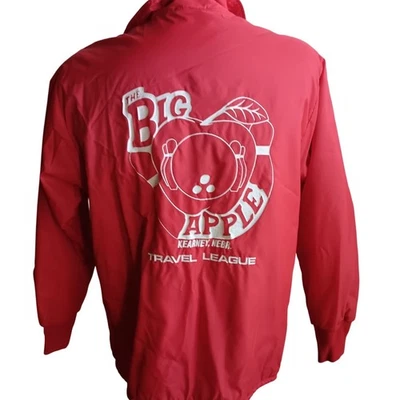 Medium Vintage Puffer Jacket Big Apple Bowling League Big Red Nebraska 1990's - Image 1 of 4