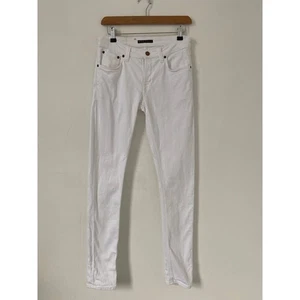Nudie Jeans W28 L32 Skinny Lin Blazing White UK 10 Womens Pockets Organic Cotton - Picture 1 of 10