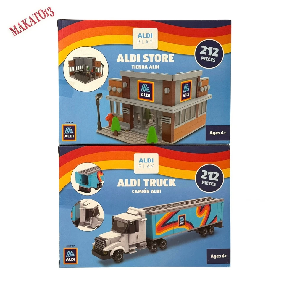 Bee Happy ALDI Play Bricks And Truck Set Of 2 Building Lego 2025